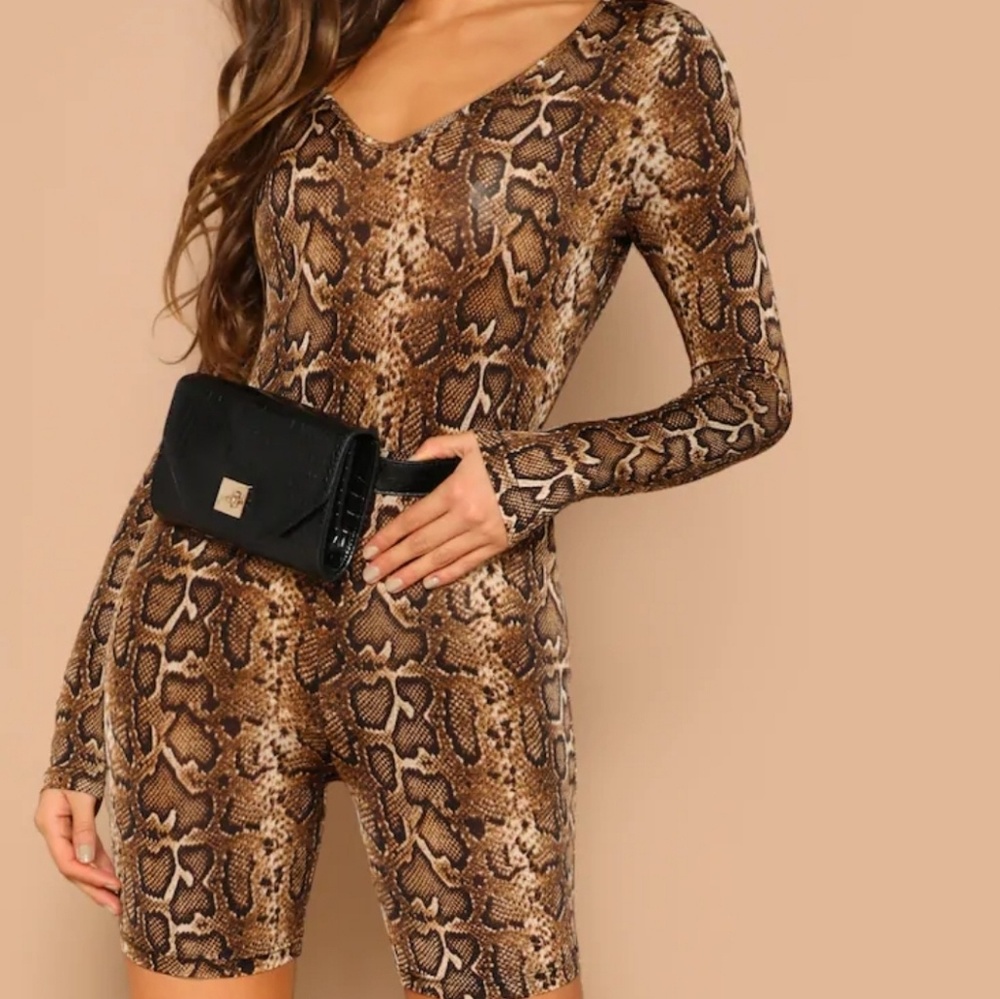 SnakeSkin bodycon Playsuit